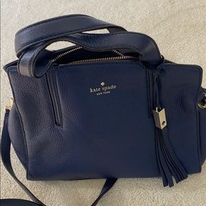 Kate Spade blue leather bag.